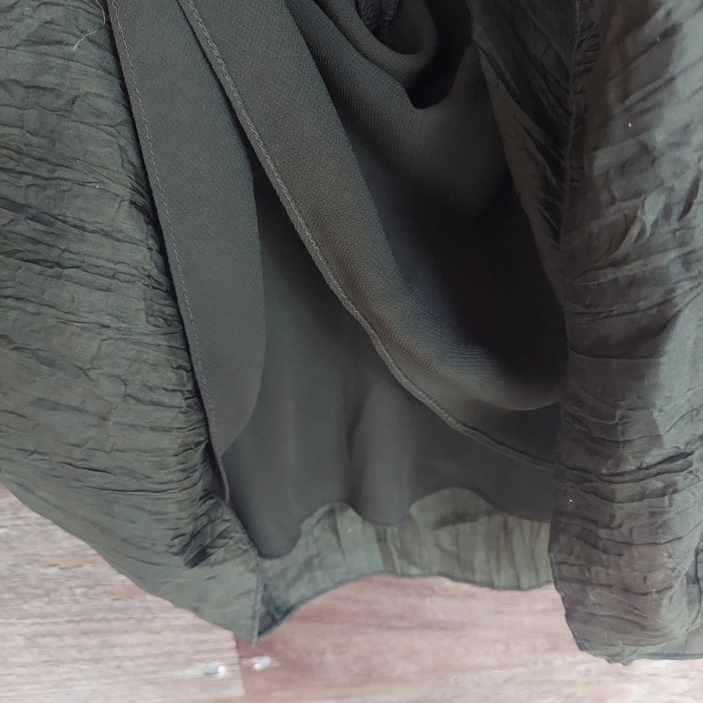 J. Crew Arabelle Strapless Dress Olive Green Sz 6